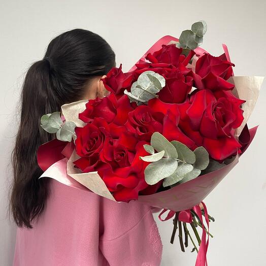 RED| Французские розы с эвкалиптом️🌹