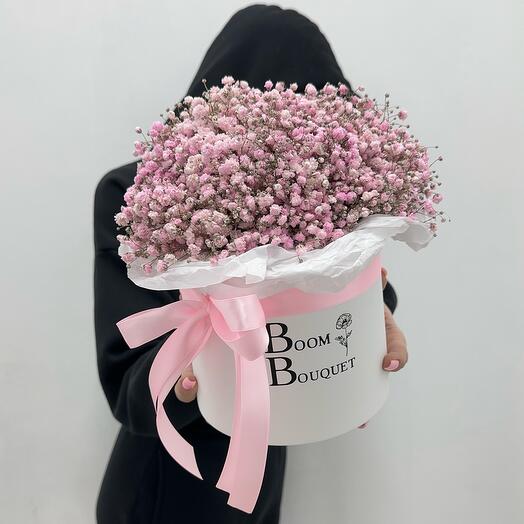 Pink Gypsophila in a box 💕
