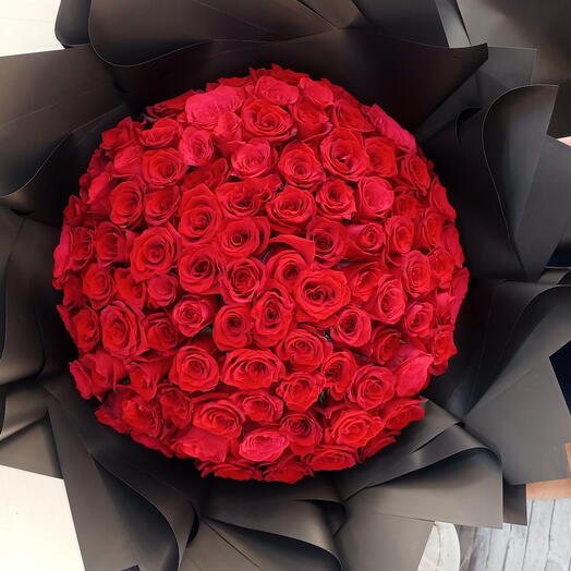 100pcs red rose bouquet