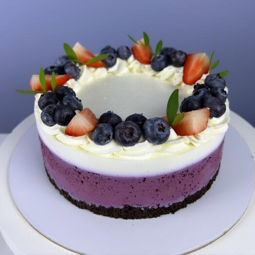 Tarta de queso Blueberry-coco sin azúcar