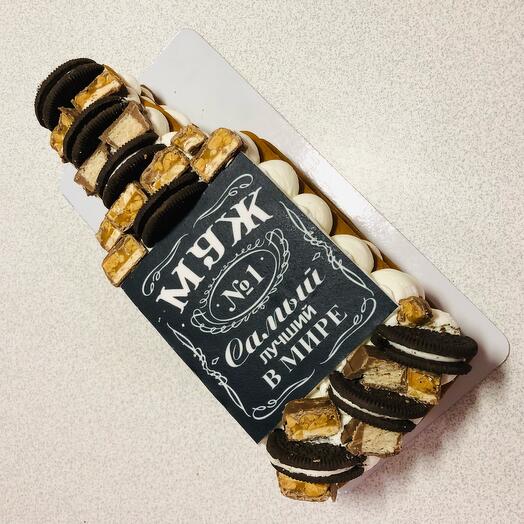 Торт мужу 23 февраля бутылочка виски