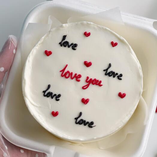 Бенто торт на 14 февраля ,день влюбленных для девушки/парня  «love»