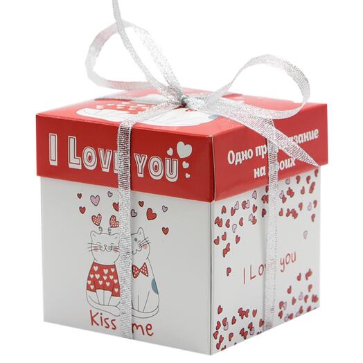 Fortune cookies, 5 pieces, "I love you" box