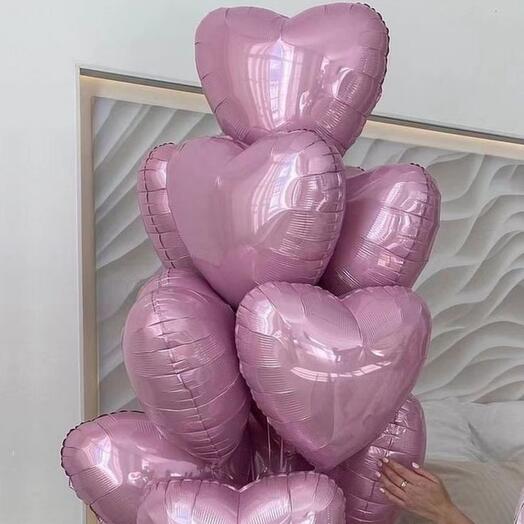 Corazones rosados