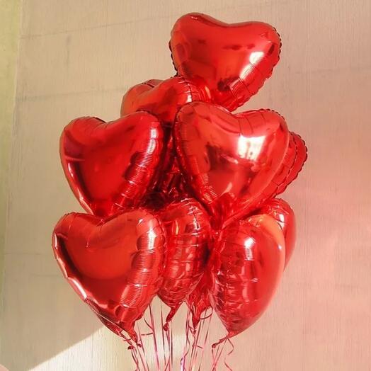 Corazones de papel de aluminio 10pcs