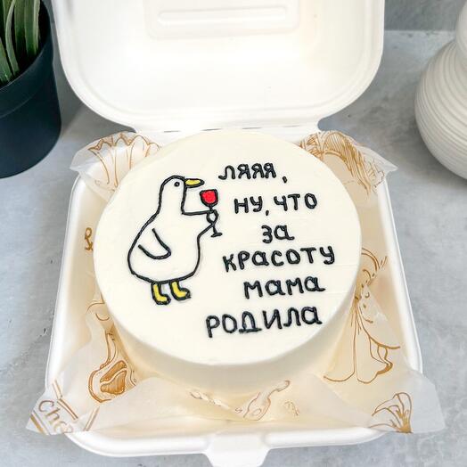 Bento cake with goose