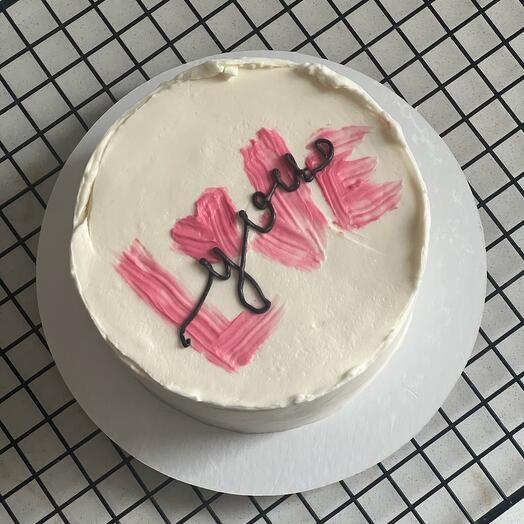 Бенто-торт «love you» для парня/девушки на 14 февраля