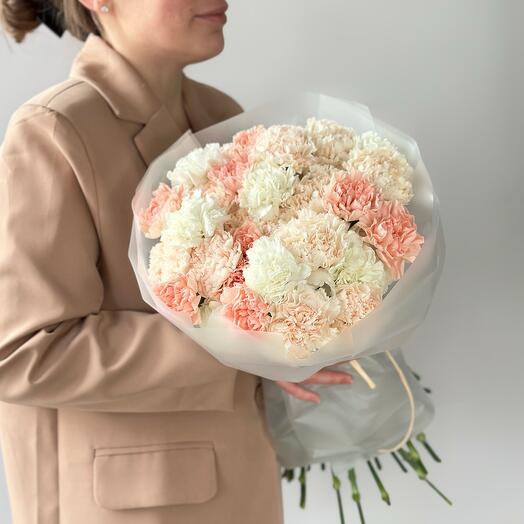 Монобукет из гвоздик (35 шт) АРТ114