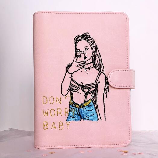Блокнот планер «Don t worry baby» А6 на кольцевом механизме любимой, подружке, сестре