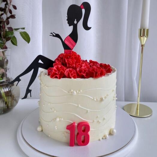 Торт для девушки, дочки на 18 лет