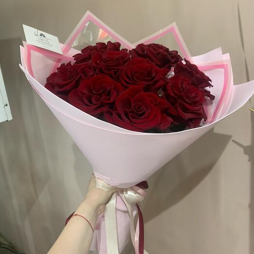 Букет из 9 ажурных роз🌹