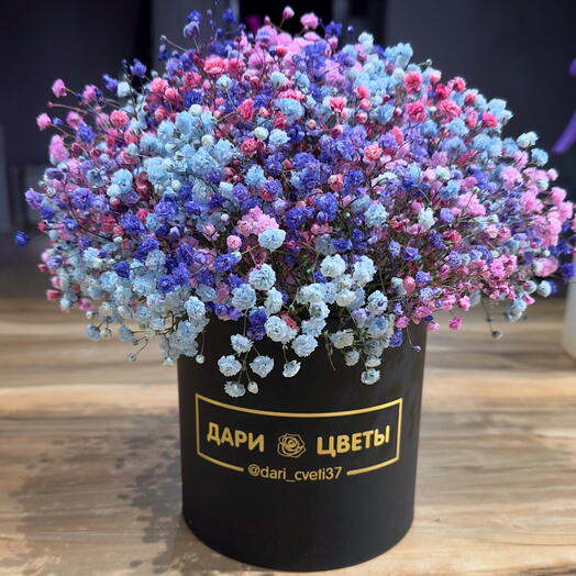 Цветы в коробке гипсофила