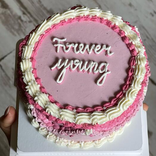 Торт в стиле ламбет «forever young»