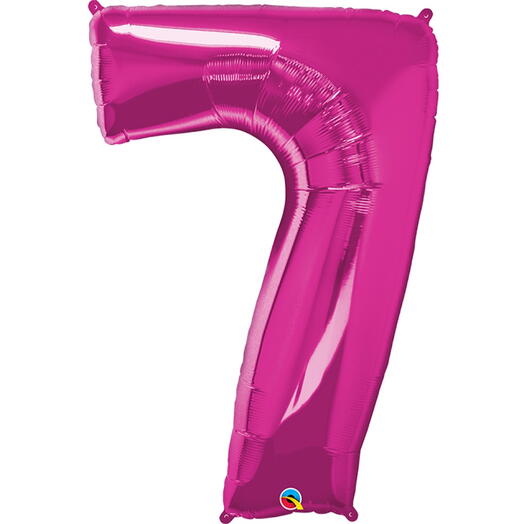 Pink Number Seven Helium Balloon -5347