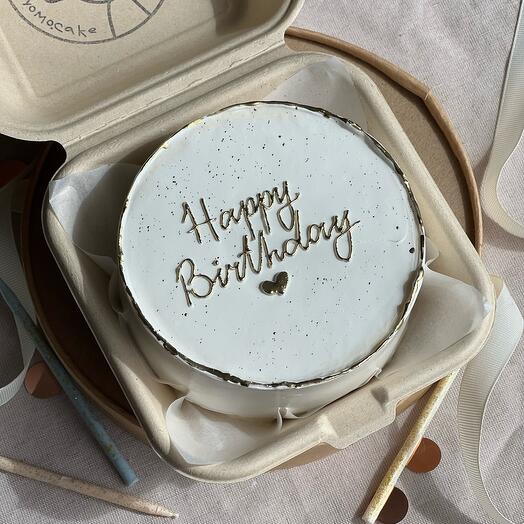 Бенто тортик «happy birthday»/золото