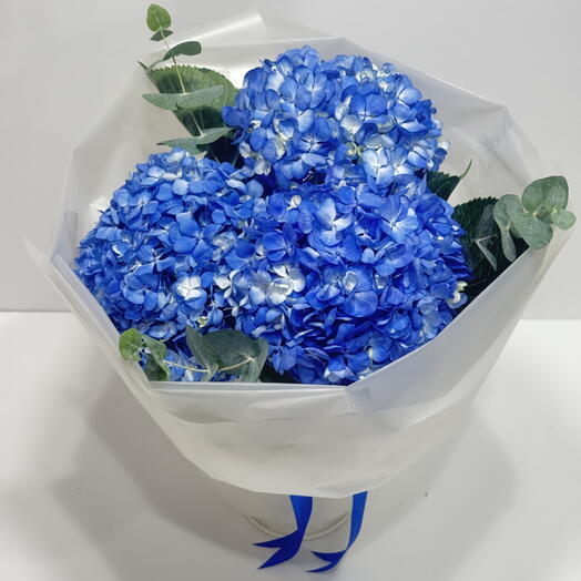 3 Blue Hydrangea Bouquet