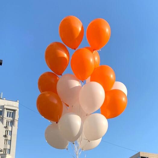 Набор бело-оранжевых Шаров 17шт