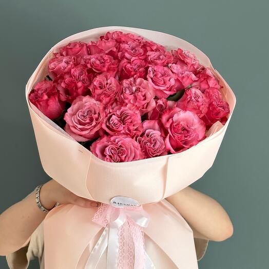 Монобукет из пионовидных роз