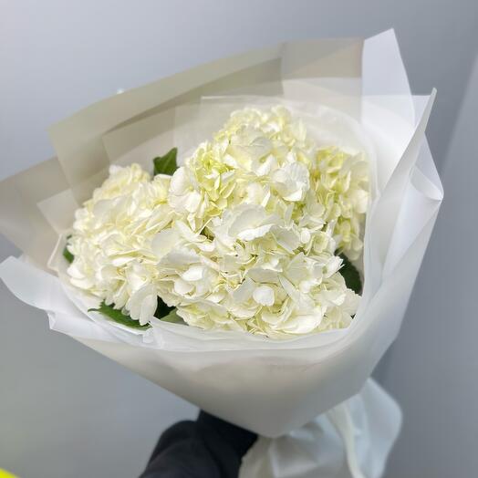 Hortensias delicadas blancas en un diseño elegante - 3pcs