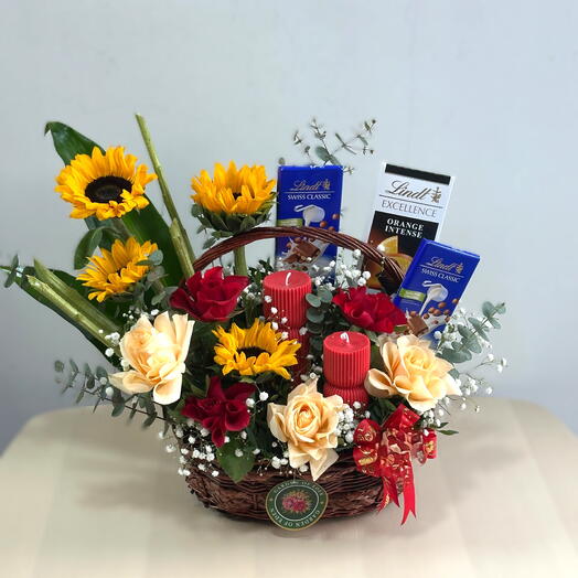 Golden Glow Romance Basket