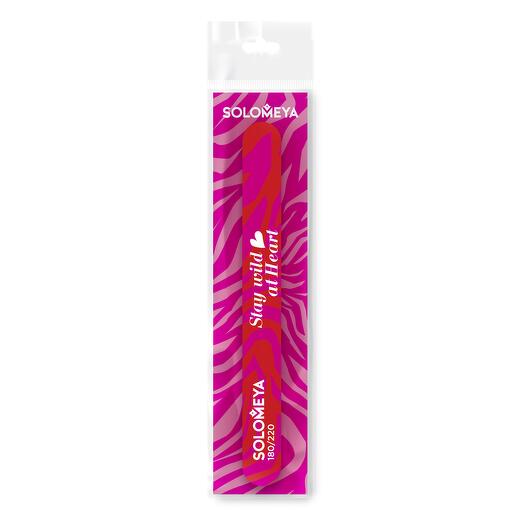 Пилка для ногтей SOLOMEYA Tiger pattern 180/220 / Tiger pattern Nail File, 1 шт
