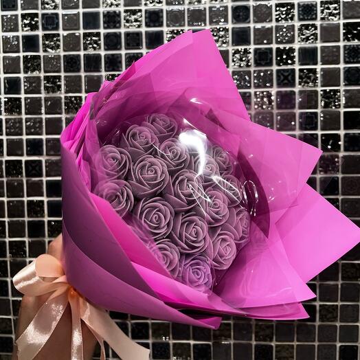 Bouquet of chocolate roses made of Belgian chocolate