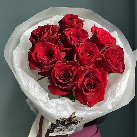 Красные розы 9 шт (акция) мини букет ❗️