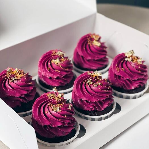 Шоколадные капкейки 🧁 наборе (6шт)красивый подарок на все подарки 🎁