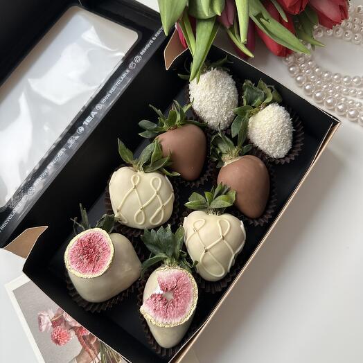 «Мерси» 8 клубник в шоколаде Callebaut