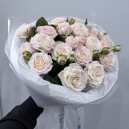 💓Монобукет из кустовых пионовидных роз 9 штук