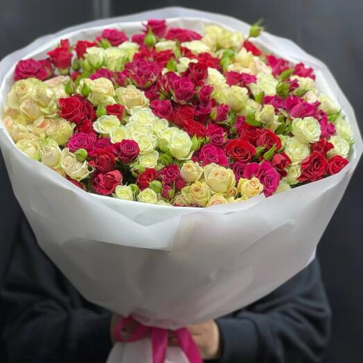 Кустовая роза микс