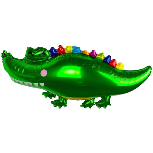Воздушный шар гелий зеленый Крокодил. Helium balloon green crocodile