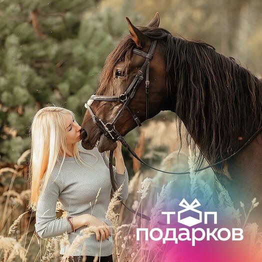 Подарочный сертификат Профессиональная фотосессия с лошадью для 1 чел. (1 час) (Московская область)