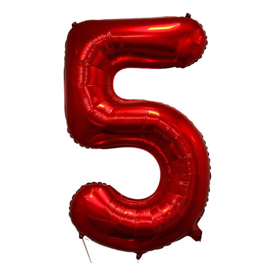 (НА ВЫБОР) Воздушный шар гелий цифра красная 100см. Helium balloon ON CHOICE number red 100 cm