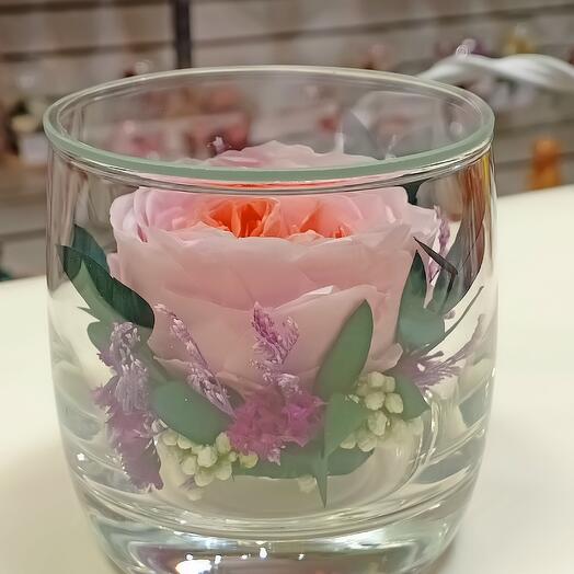 Натуральный пион в стекле, вакуум (RF2.3950ww)