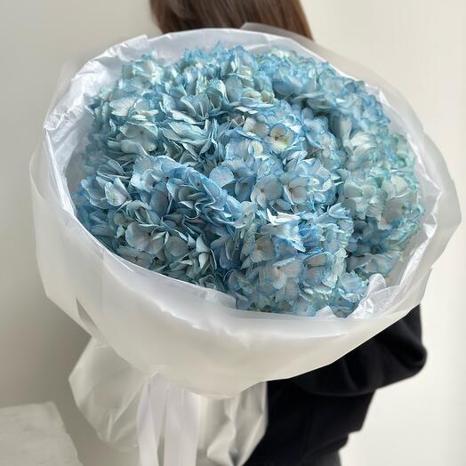 Bouquet of blue hydrangeas 7 pieces