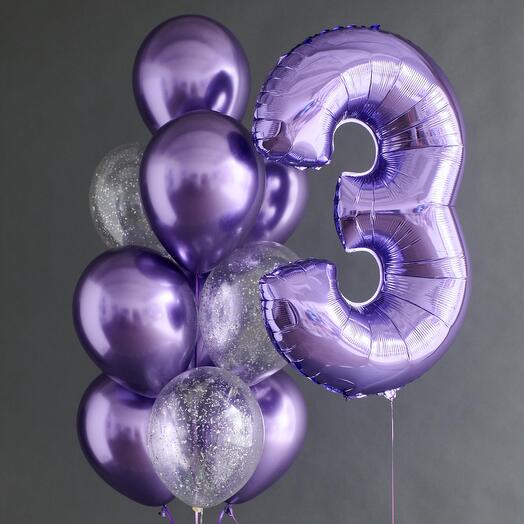 Воздушные шары «Фиолетовый хром»