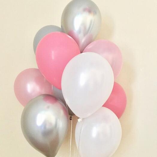 Juego de 7 globos de látex y papel de aluminio