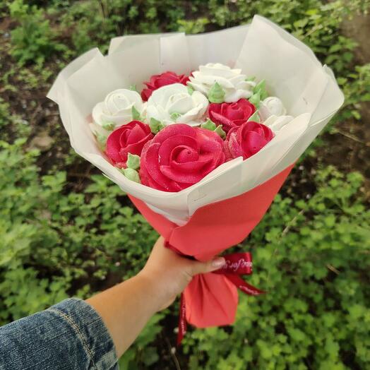 Розы из зефира мини букет