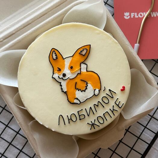 Бенто-торт с корги 🐾(надпись можно изменить)