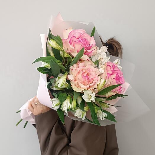 Букет "Карамелька" с французскими розами