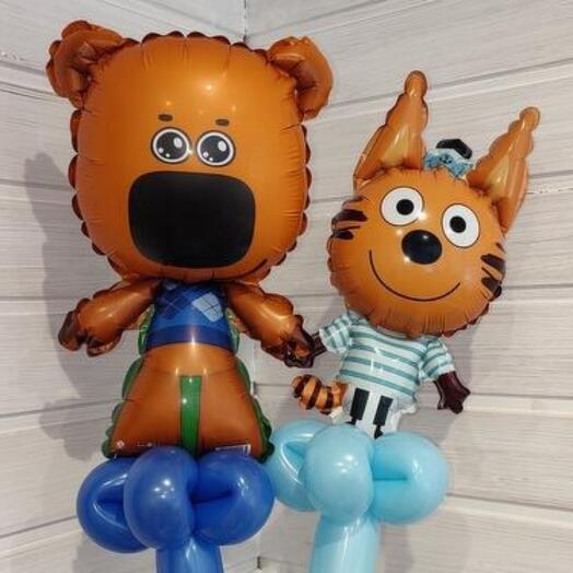 Шар - игрушка мини фигуры Кеша и Коржик