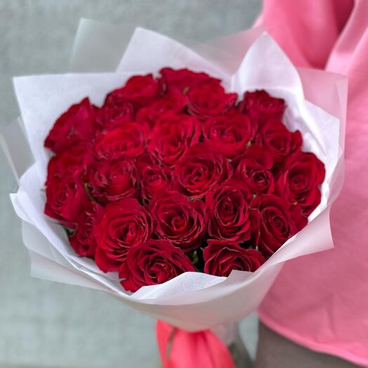 🍰Красные розы Кения классик 25шт
