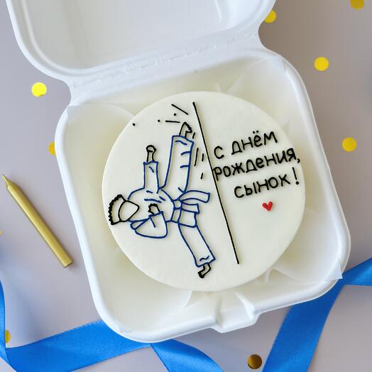 Бенто-торт для сына спортсмена каратиста, дзюдоиста