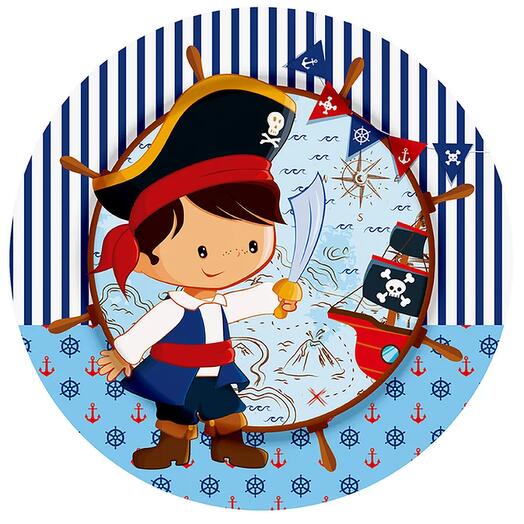 Тарелка одноразовая пират 6шт