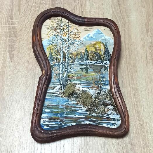 Картина на бересте фигурная 2 (20*30)