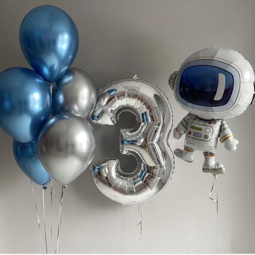 Children birthday space astronaut
