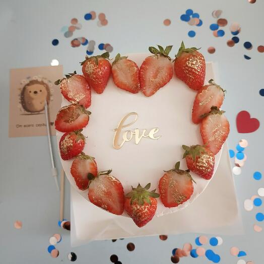 Бенто торт "Love" в подарок для парня, девушки, мужа, жены