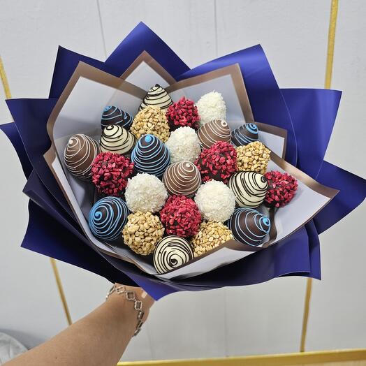 Букет 25 клубник в шоколаде арт. 4162