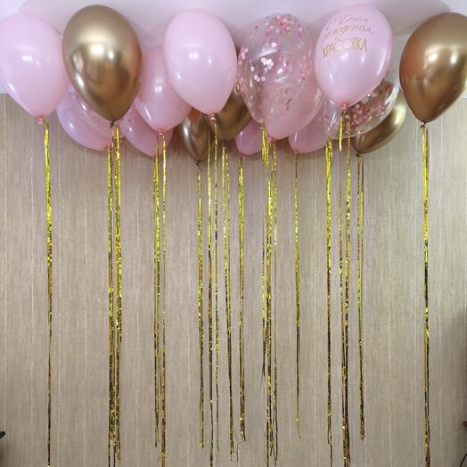 17 шаров на дождике Девушке